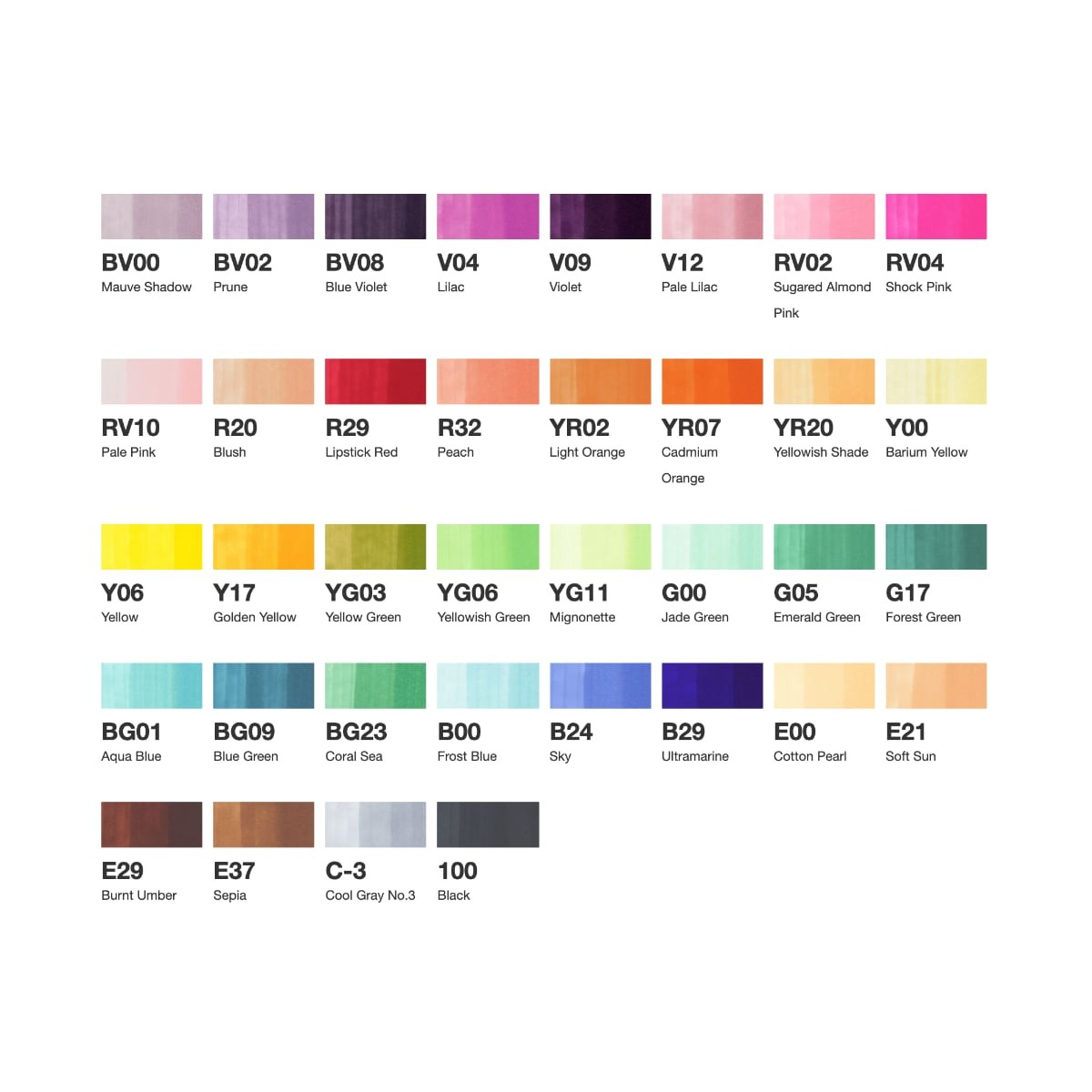 Copic Ciao 36 colors set A