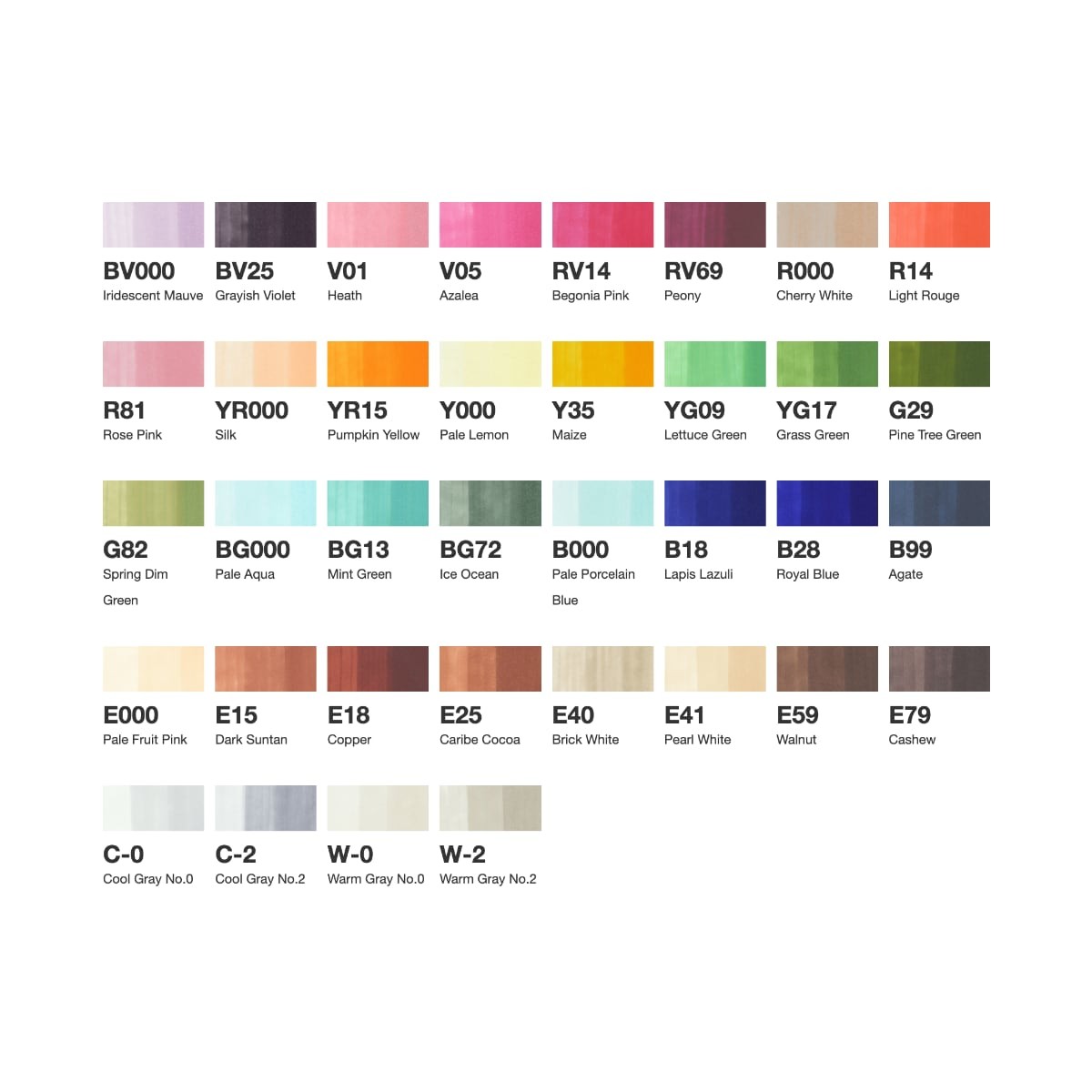 Copic Ciao 36 colors set E