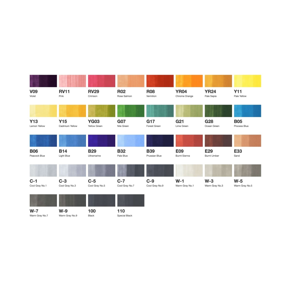 Copic Classic 36 colors set