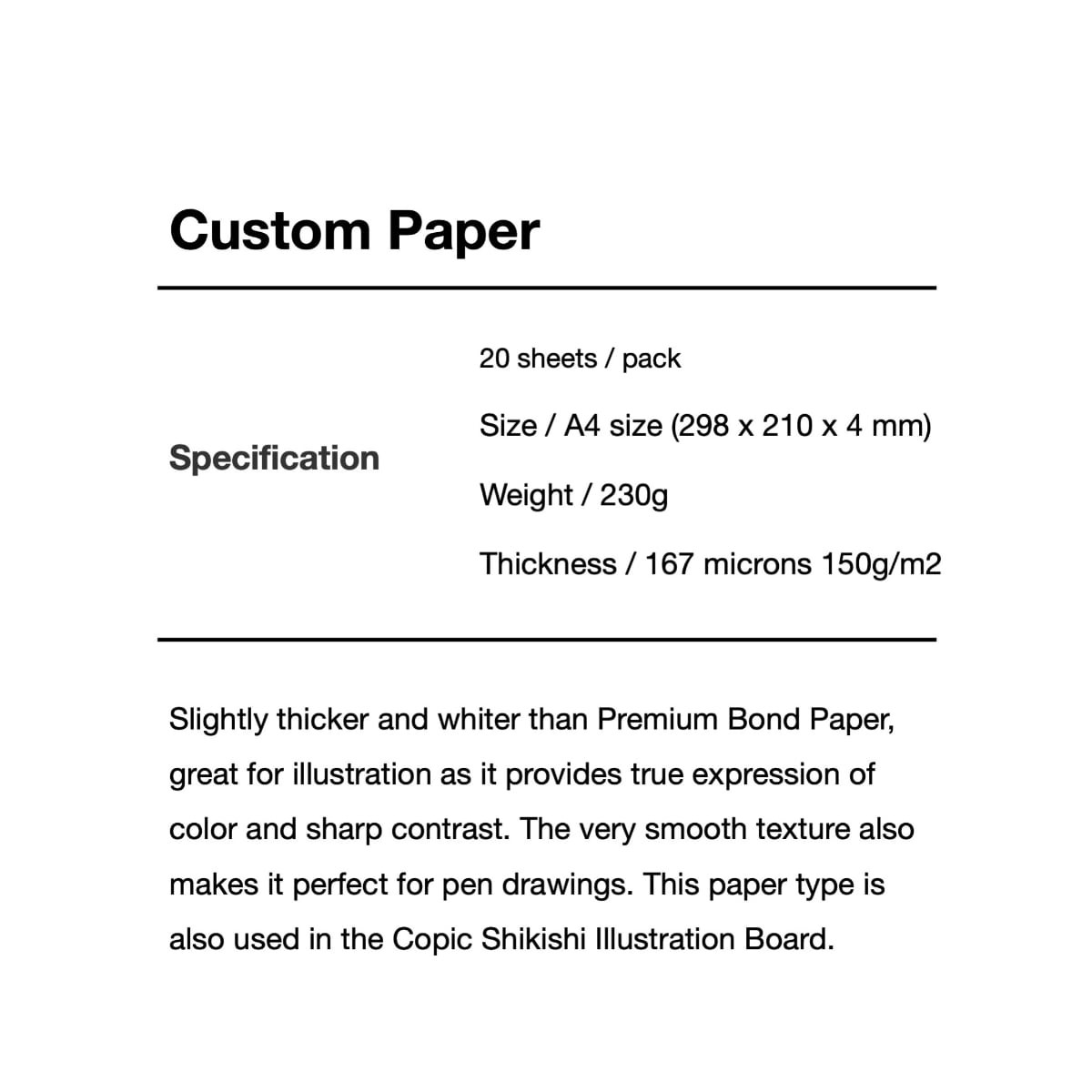 Copic Custom Paper 150g/m2