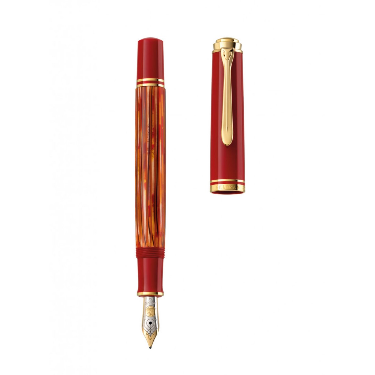 Pelikan Souveran M600 Tortoiseshell Red Πένα F