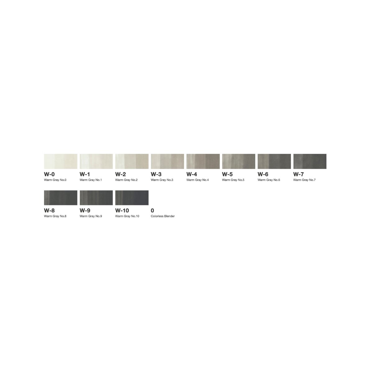 Copic Classic 12 colors set Warm Grays