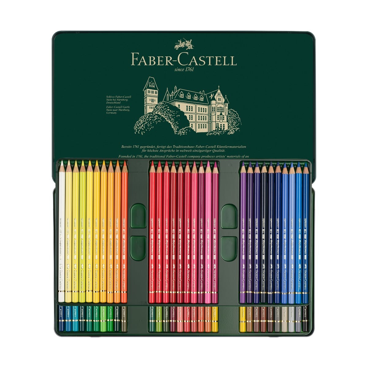 Faber-Castell Ξυλομπογιές Polychromos Μεταλλική Κασετίνα 60 χρωμάτων