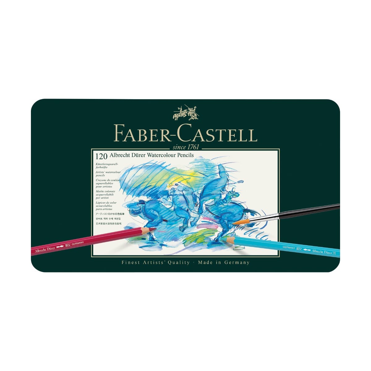 Faber-Castell Ξυλομπογιές Ακουαρέλας Albrecht Dürer Μεταλλική Κασετίνα 120 χρωμάτων