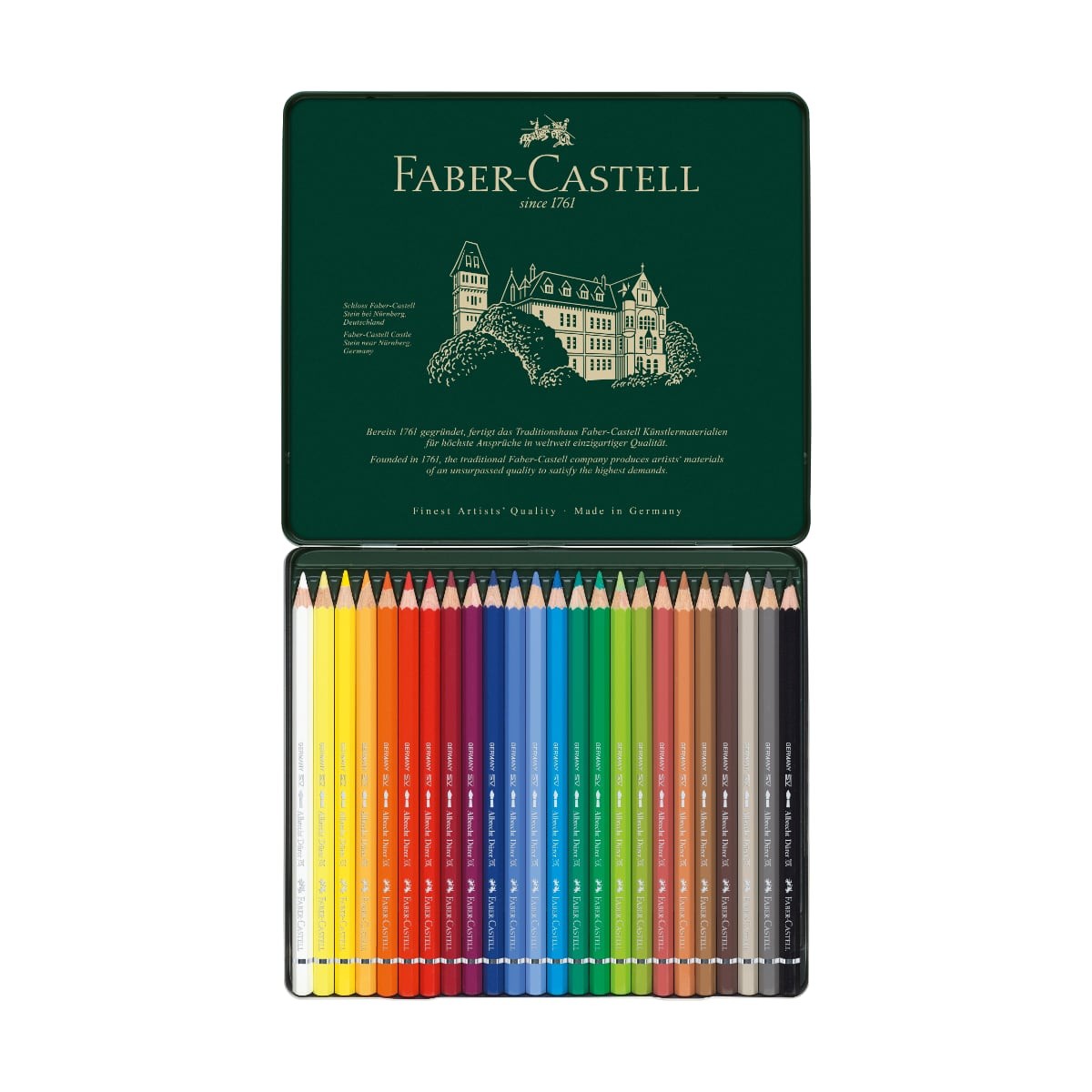 Faber-Castell Ξυλομπογιές Ακουαρέλας Albrecht Dürer Μεταλλική Κασετίνα 24 Χρωμάτων