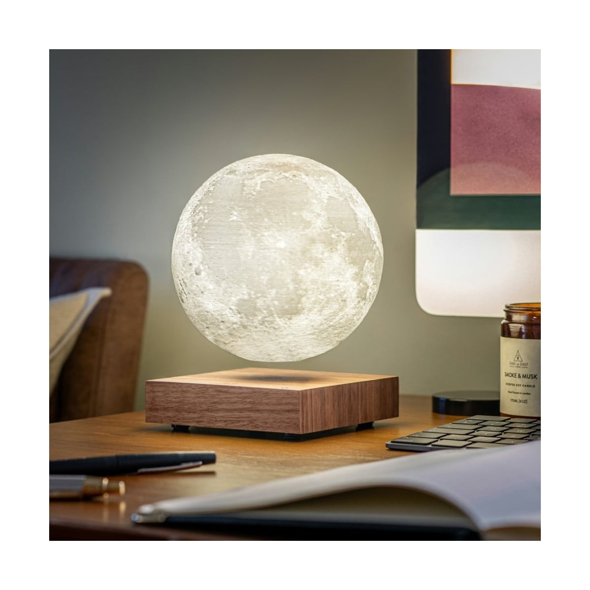 Ginkgo Smart Moon Lamp - Walnut