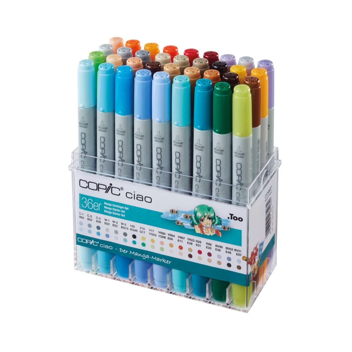 Copic Ciao Manga Starter-Set (Inga Semisow) 36pcs