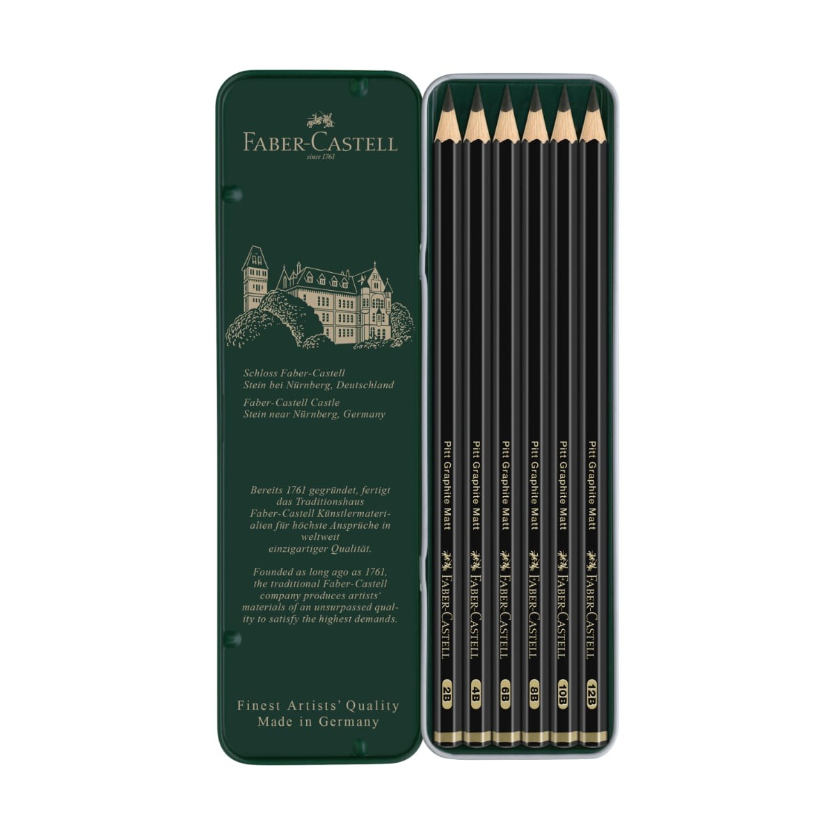 Faber-Castell Σετ Μολυβιών Σχεδίου Pitt Graphite Matt 6τεμ.