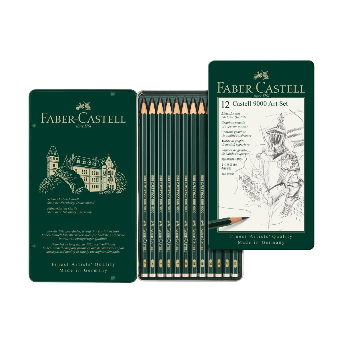 Faber-Castell 9000 Σετ Μολυβιών Σχεδίου 12 τεμ. 8Β-2Η