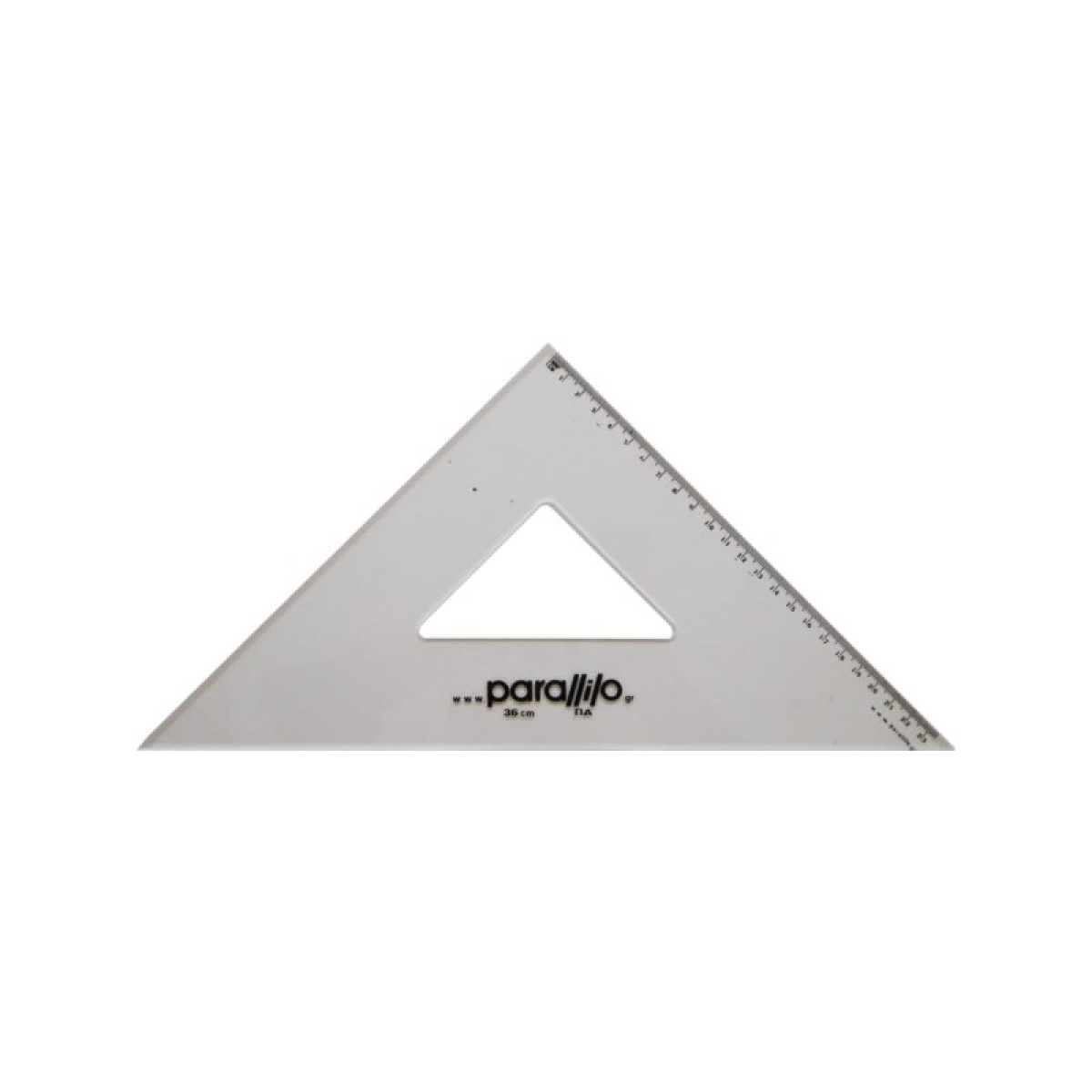 Ισοσκελές Τρίγωνο 45° Parallilo 50cm με Πατούρα και Αρίθμηση