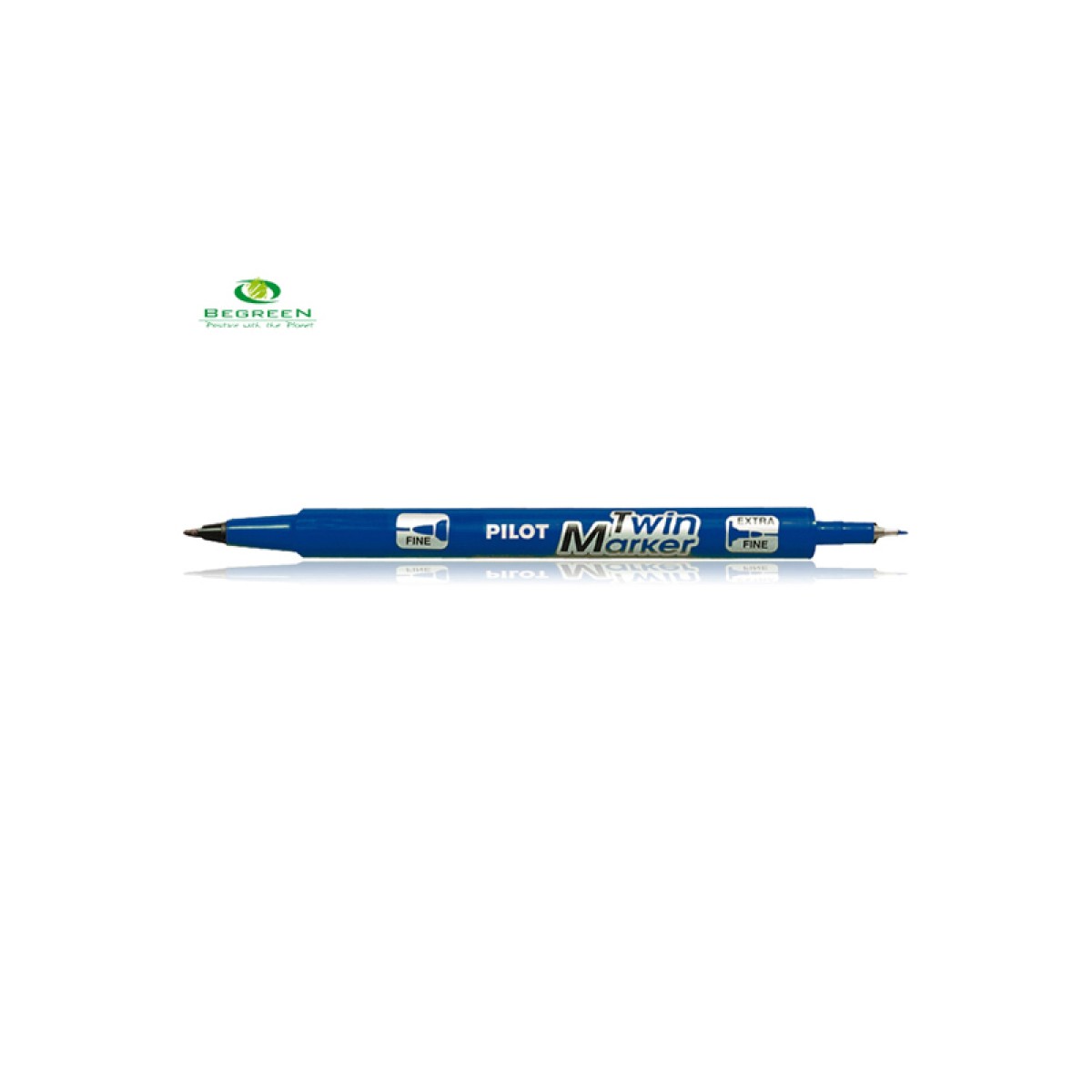 PILOT Twin Marker BeGreen Ανεξίτηλος Μαρκαδόρος Μπλε