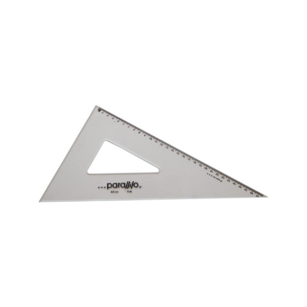 Σκαληνό Τρίγωνο 60°- 90° Parallilo 32cm με Πατούρα και Αρίθμηση
