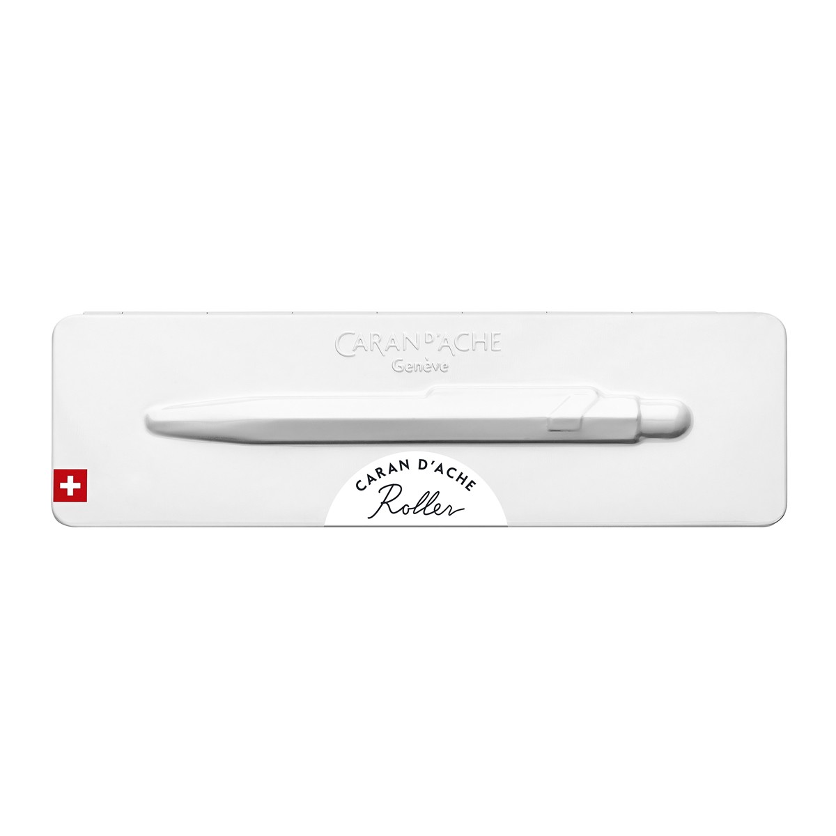 Caran d'Ache 849 Στυλό Roller White σε Μεταλλική Κασετίνα