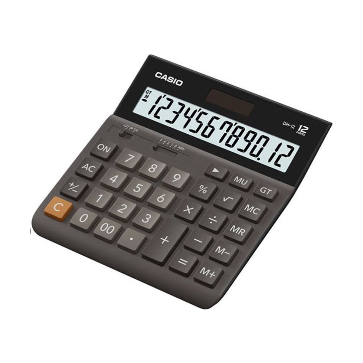 Casio Αριθμομηχανή DH-12 12 Ψηφίων MEMORY MARK UP Μπαταρίας/ Ηλιακή