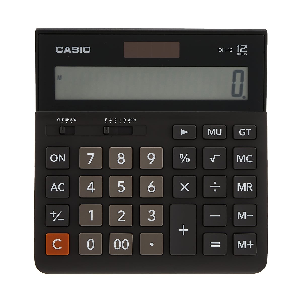 Casio Αριθμομηχανή DH-12 12 Ψηφίων MEMORY MARK UP Μπαταρίας/ Ηλιακή