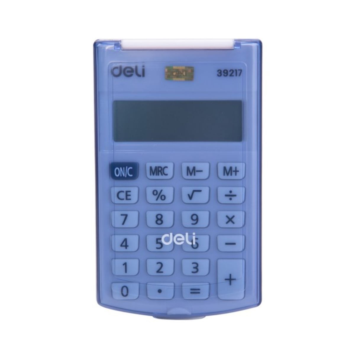 Deli Αριθμομηχανή με Καπάκι Μπλε 8 Ψηφίων με Μπαταρία