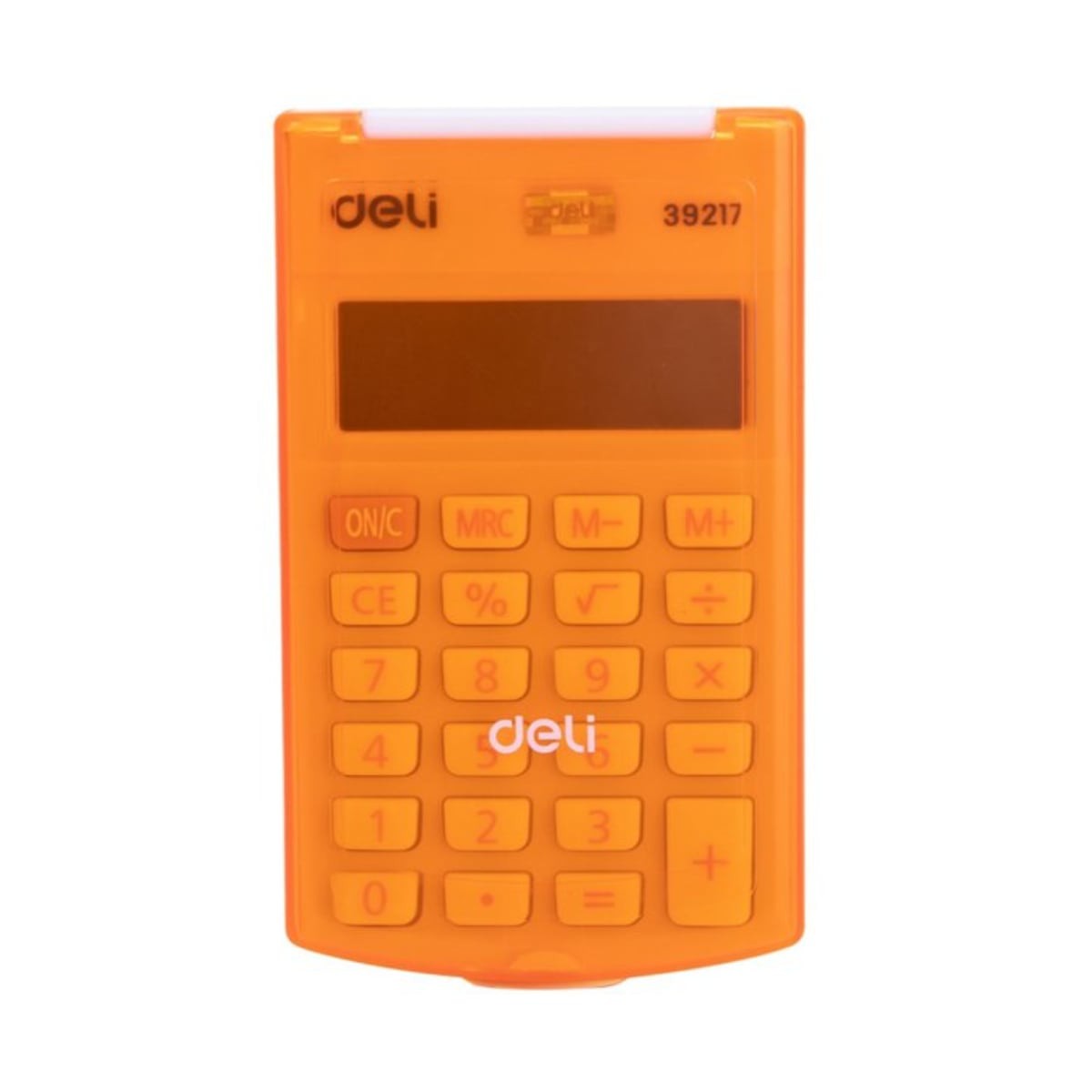 Deli Αριθμομηχανή με Καπάκι Πορτοκαλί 8 Ψηφίων με Μπαταρία