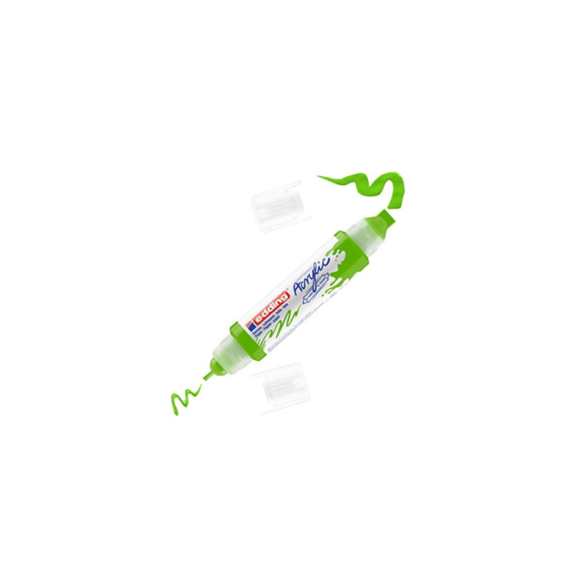 Εdding Ακρυλικός Μαρκαδόρος 3D Διπλής Μύτης 2-3mm/5-10mm Yellow/ Green