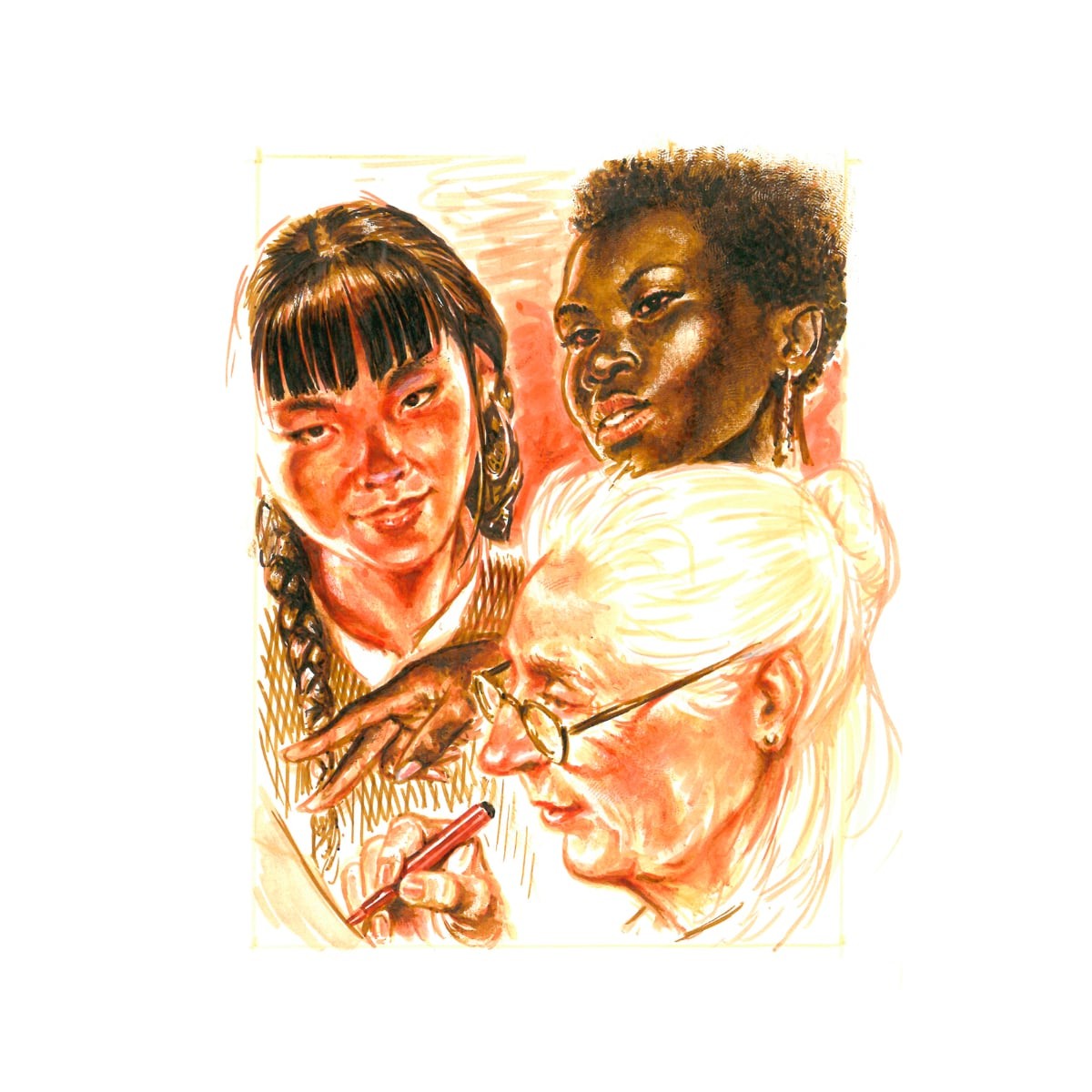 Faber-Castell Σετ 6 Μαρκαδόροι Πινέλο Pitt Artist - Portrait