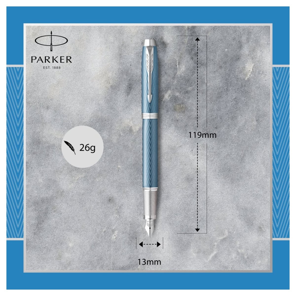 PARKER IM Premium Blue Grey CT Πένα F
