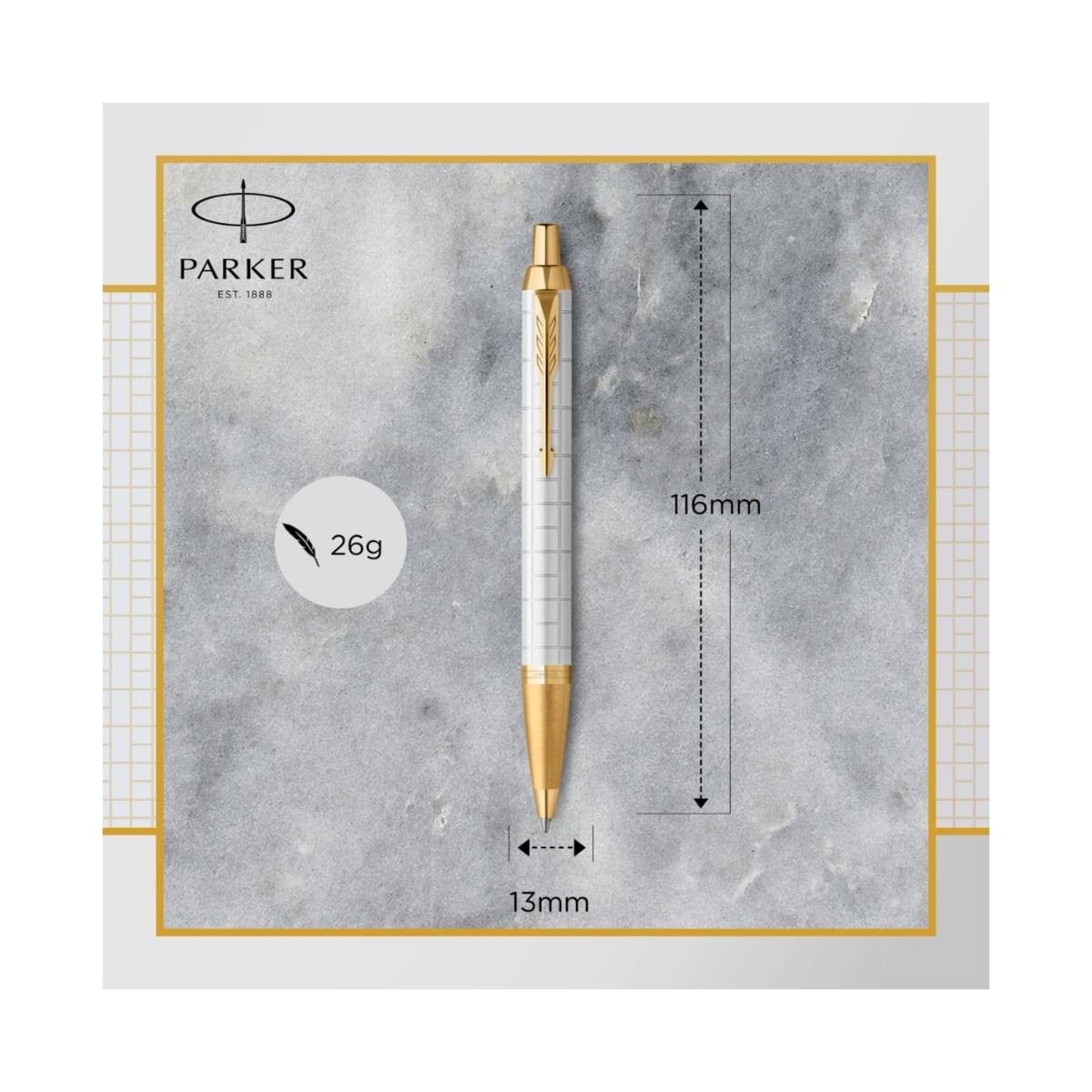 PARKER IM Στυλό Διαρκείας Premium Lacquer Pearl GT