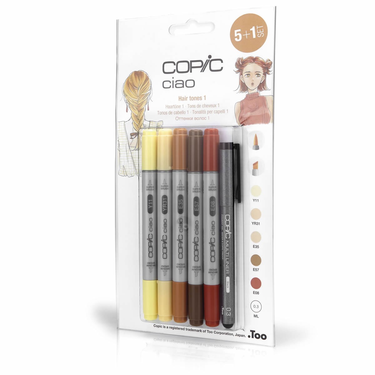 Copic Ciao 5 + 1 Hair Tones 1