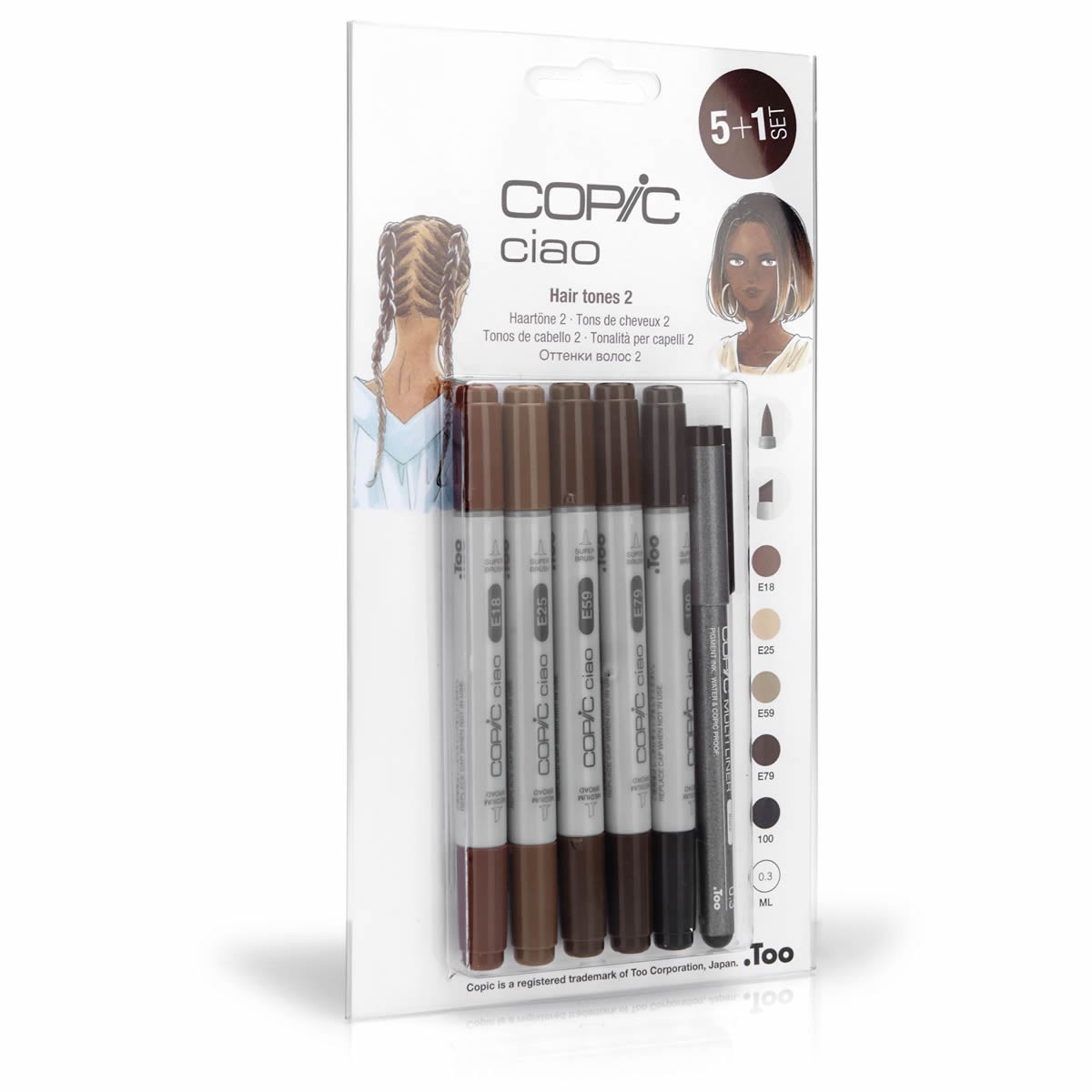 Copic Ciao 5 + 1 Hair Tones 2