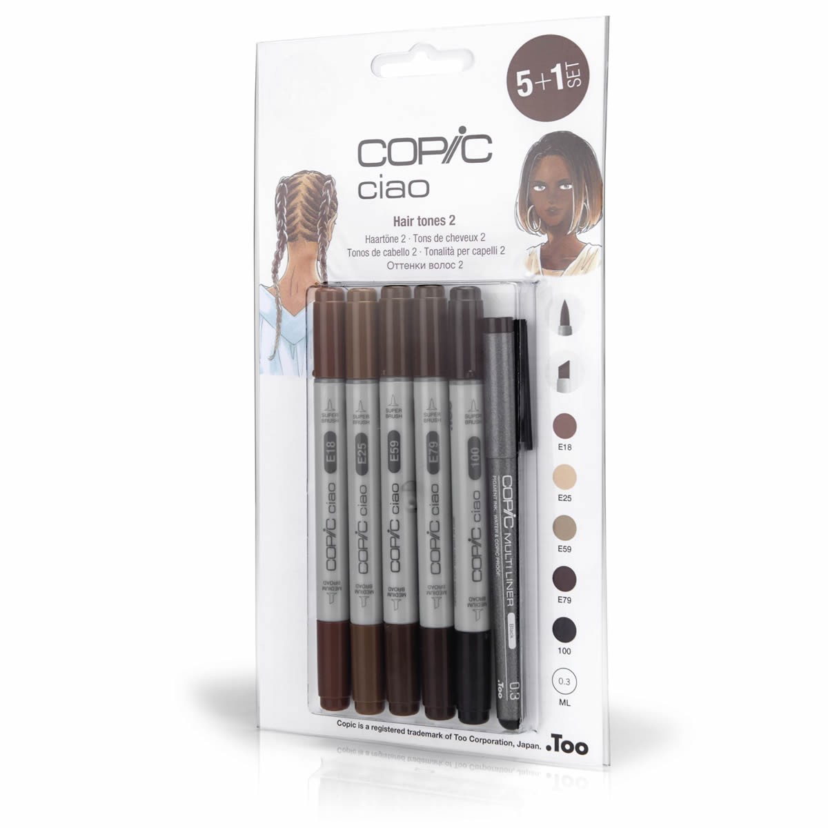 Copic Ciao 5 + 1 Hair Tones 2