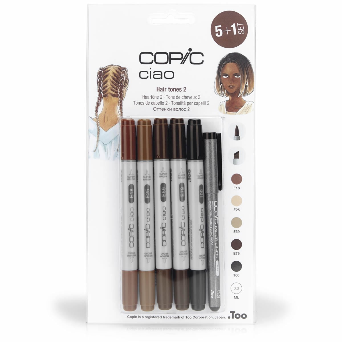 Copic Ciao 5 + 1 Hair Tones 2