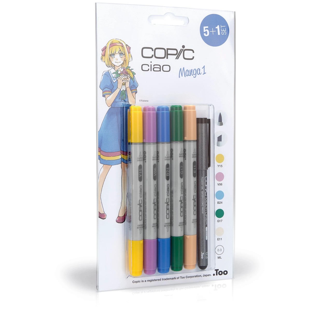 Copic Ciao Set 5 + 1 Manga 1