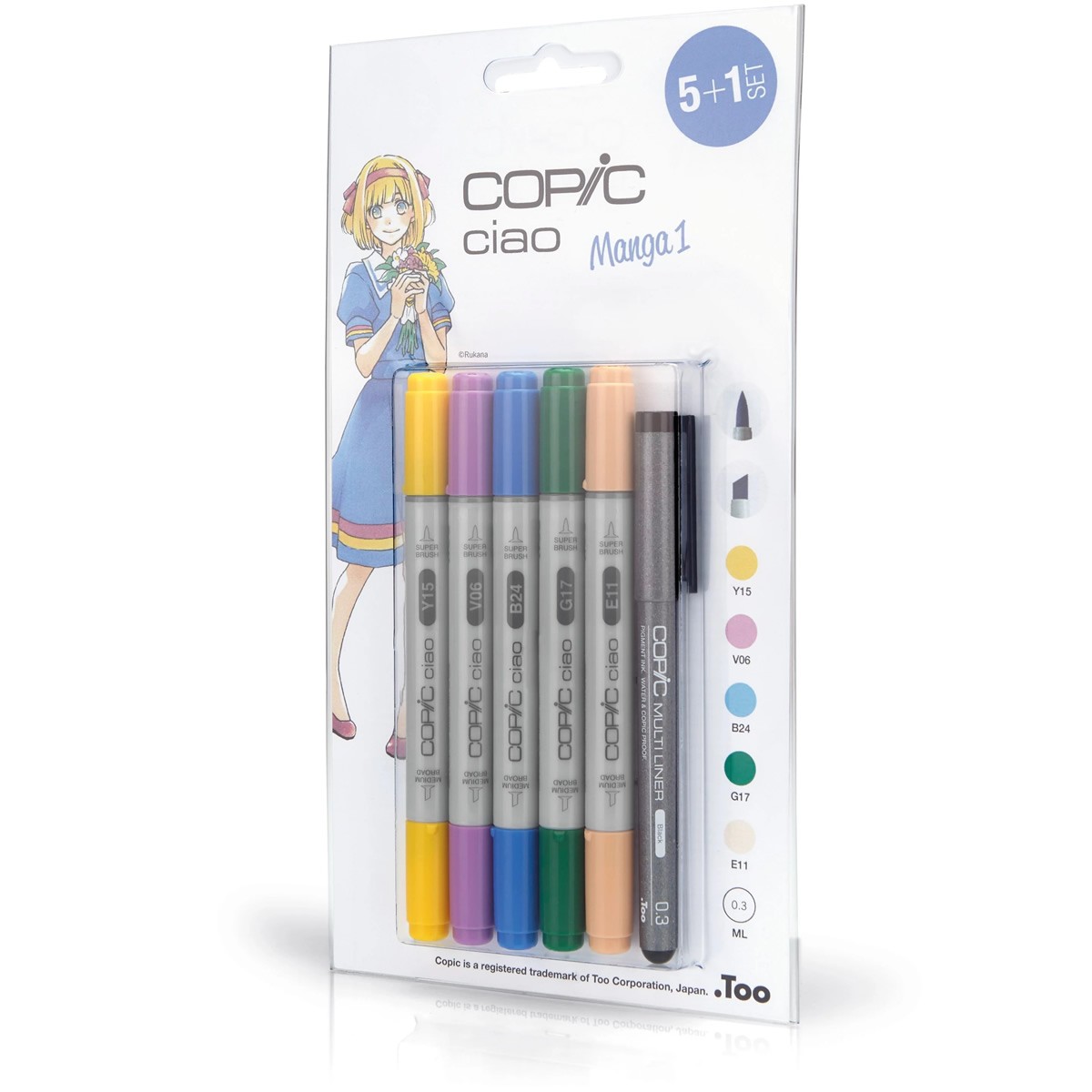 Copic Ciao Set 5 + 1 Manga 1