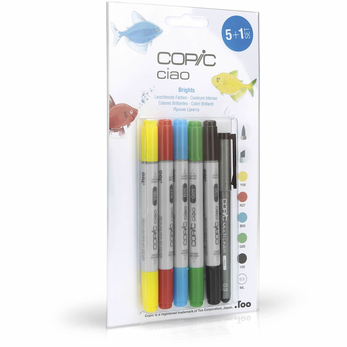 Copic Ciao Set ''Brights'' 5 + 1