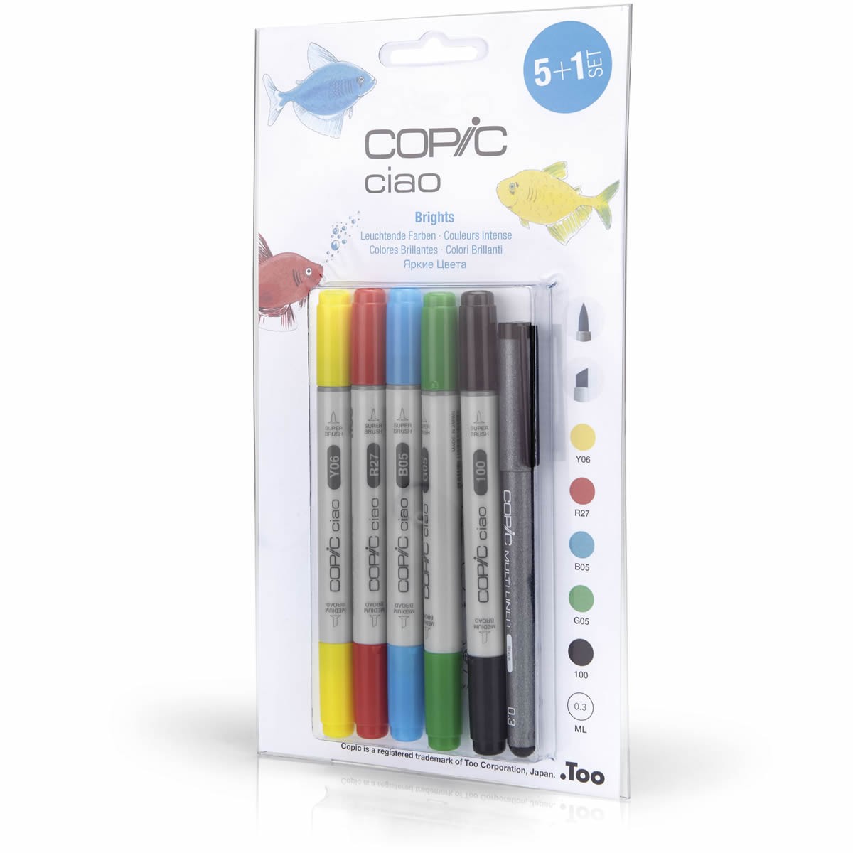 Copic Ciao Set ''Brights'' 5 + 1