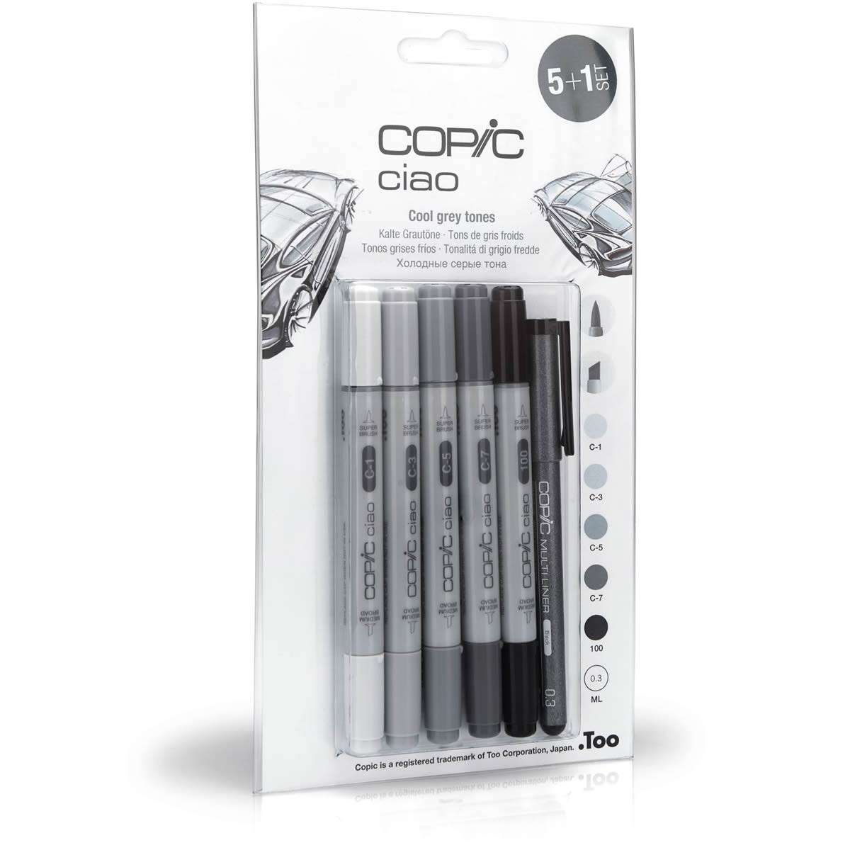 Copic Ciao Set Gray Tones 5 + 1