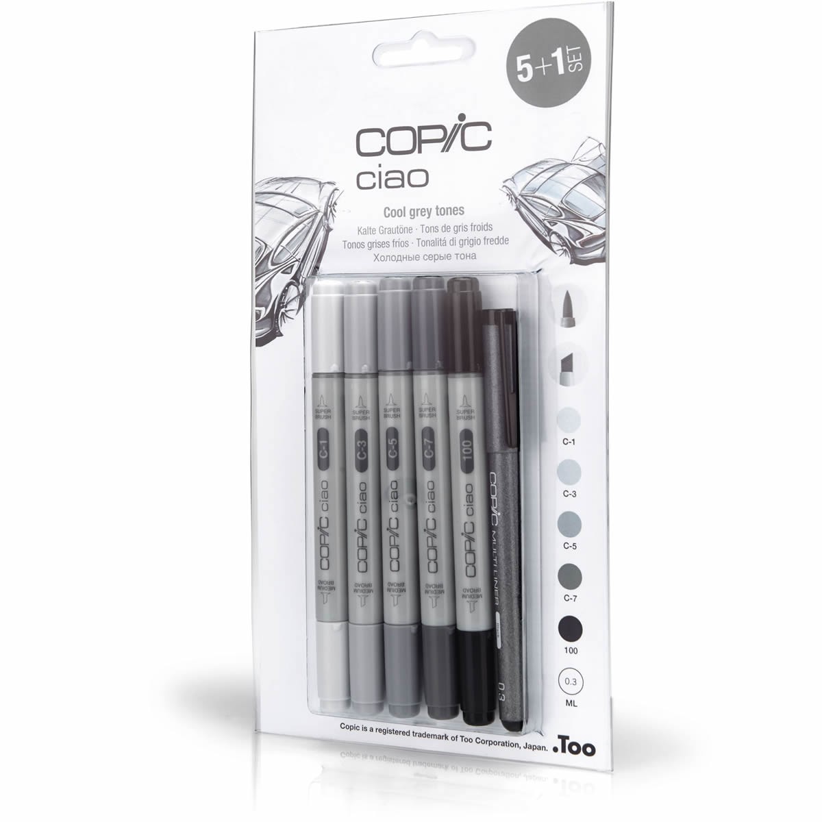 Copic Ciao Set Gray Tones 5 + 1