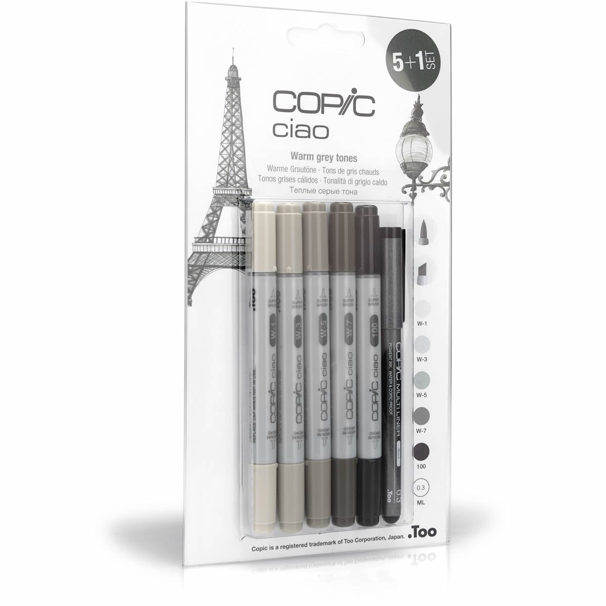 Copic Ciao Set Warm Grey Tones 5 + 1