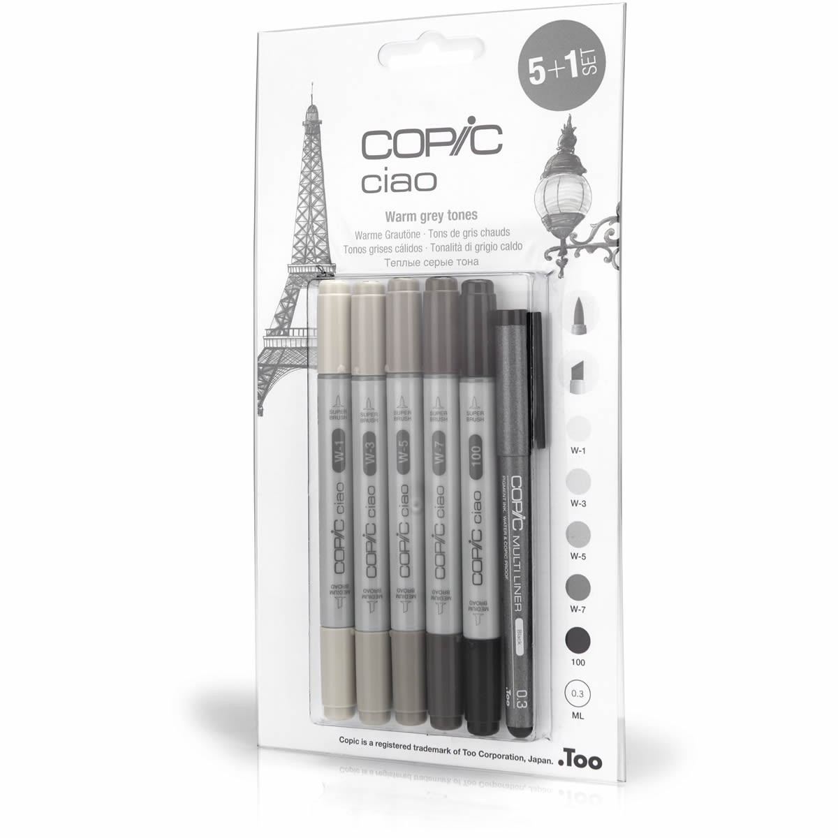 Copic Ciao Set Warm Grey Tones 5 + 1