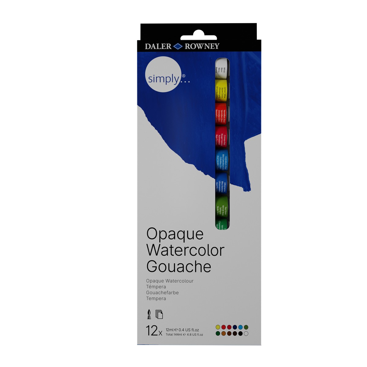 Daler-Rowney Simply Gouache Σετ 12 Σωληνάρια 12ml