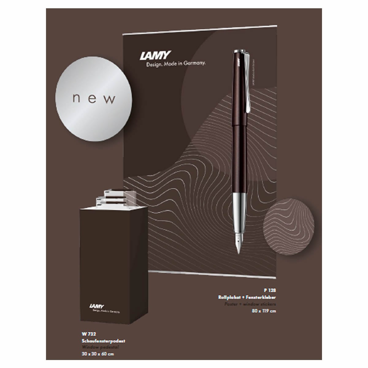 LAMY Studio Dark Brown Πένα M - Σκούρο Καφέ