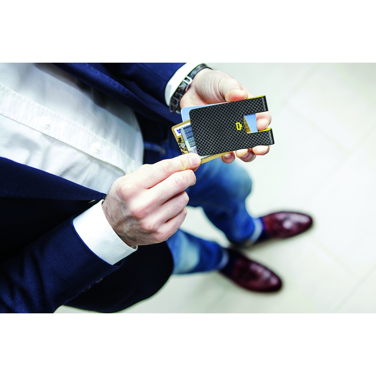 OGON Carbon Card & Cash Clip Καρτοθήκη - Πορτοφόλι από Ανθρακονήματα RFID