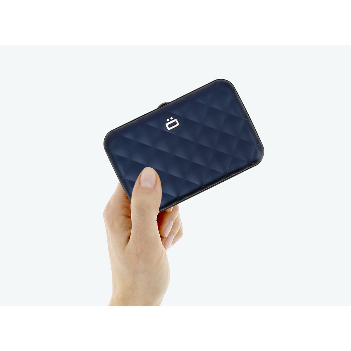 OGON Quilted Button NAVY BLUE Lady Case Γυναικείο Πορτοφόλι - Καρτοθήκη RFID