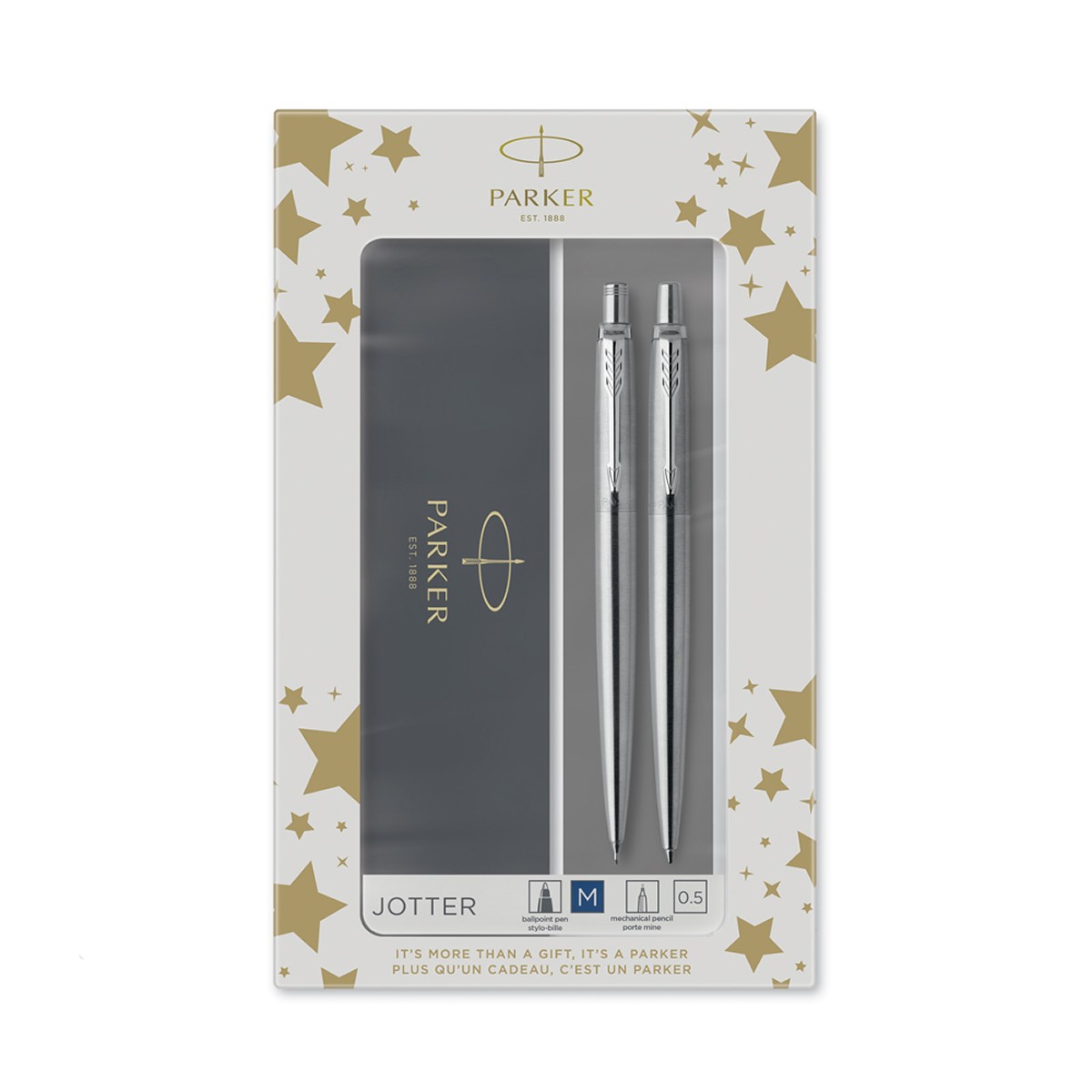 Σετ Δώρου PARKER Jotter Core Duo Stainless Steel CT Στυλό Διαρκείας & Μηχανικό Μολύβι