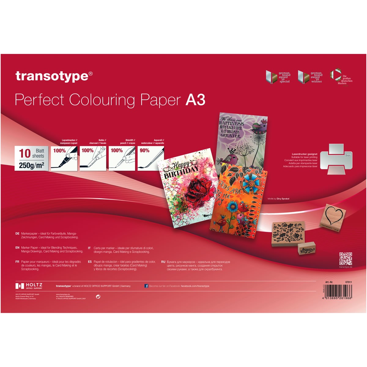 Transotype Perfect Colouring Paper A3 - 10 φύλλων