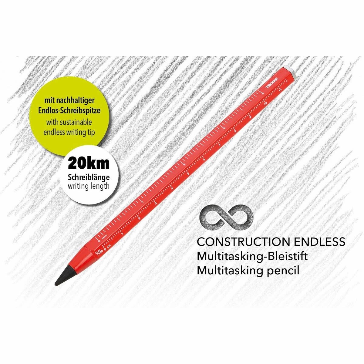 TROIKA Construction Endless Multitasking Μολύβι Red