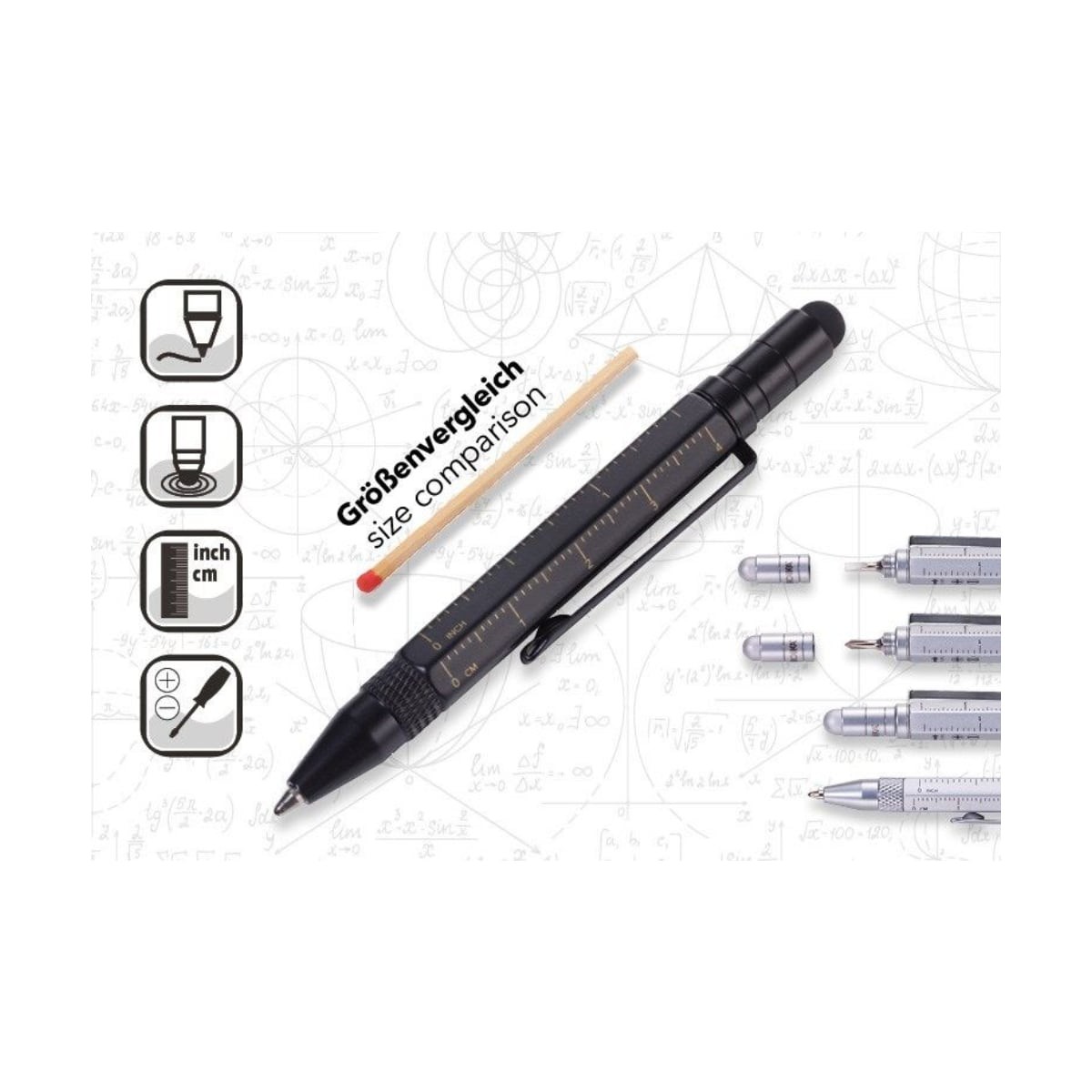 TROIKA Construction Liliput multitasking Στυλό Διαρκείας Black/ Gold