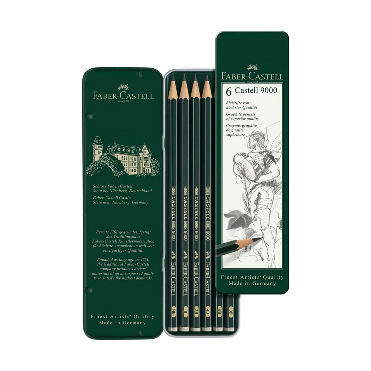 Faber-Castell 9000 Μολύβια Σχεδίου από Γραφίτη