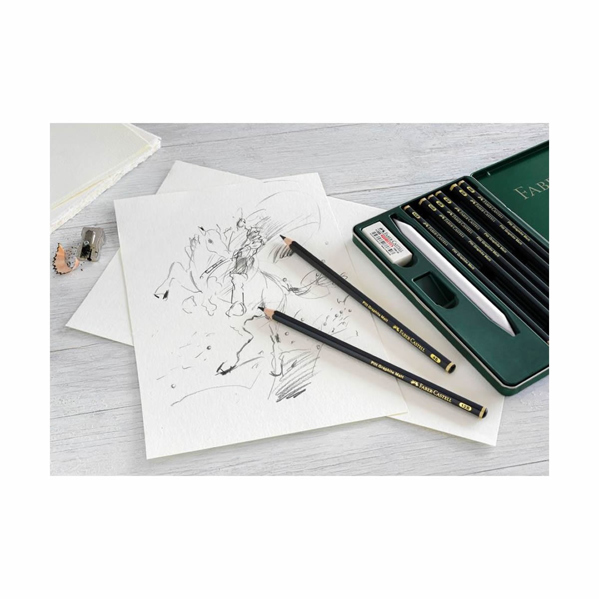 Faber-Castell Σετ Pitt Graphite Matt 11τεμ. σε Μεταλλική Κασετίνα