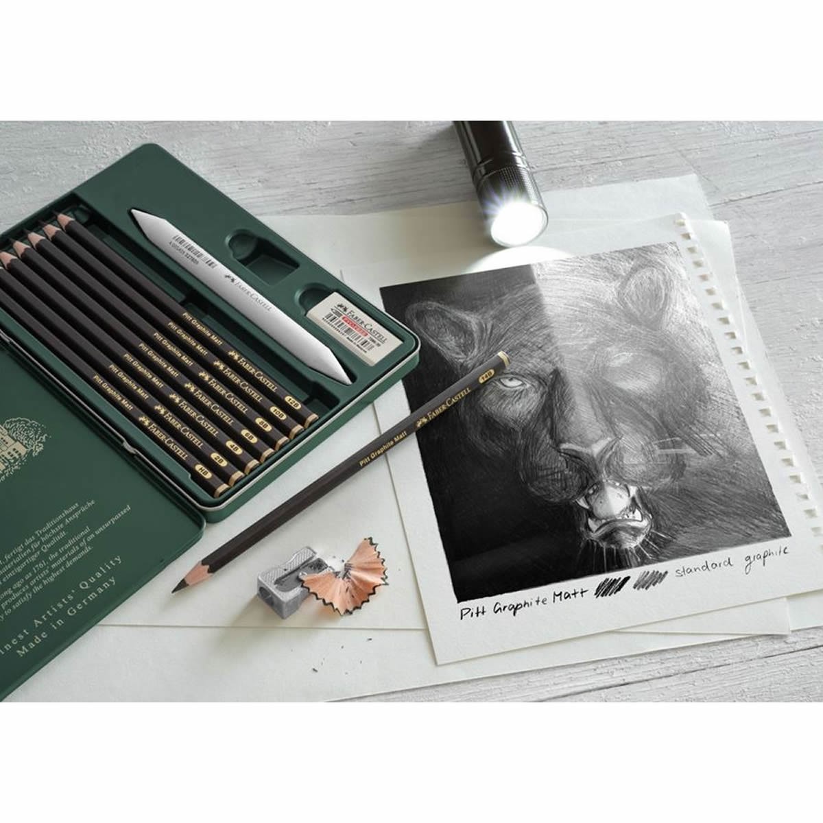 Faber-Castell Σετ Pitt Graphite Matt 11τεμ. σε Μεταλλική Κασετίνα