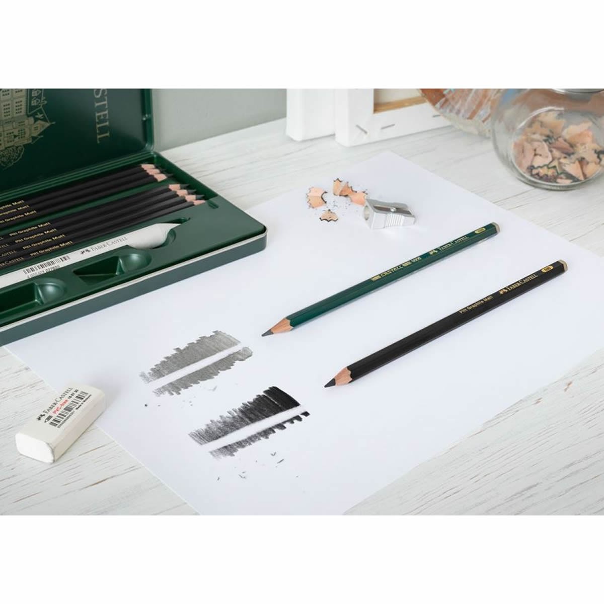 Faber-Castell Σετ Pitt Graphite Matt 11τεμ. σε Μεταλλική Κασετίνα