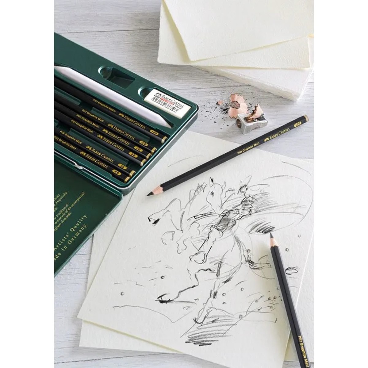 Faber-Castell Σετ Pitt Graphite Matt 11τεμ. σε Μεταλλική Κασετίνα